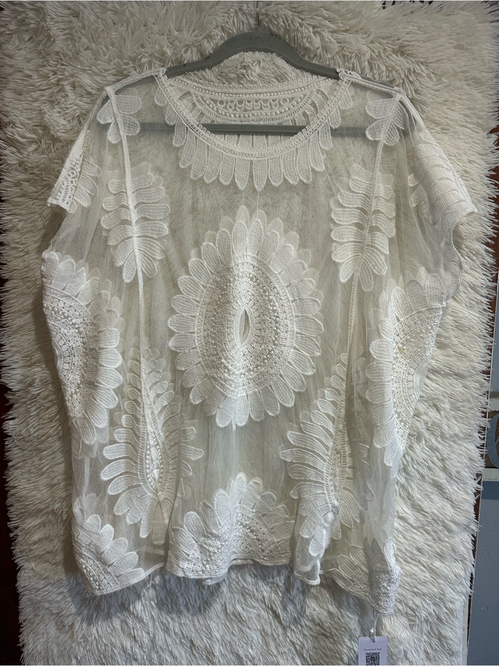 Cupshe White Sun Floral Cover Up